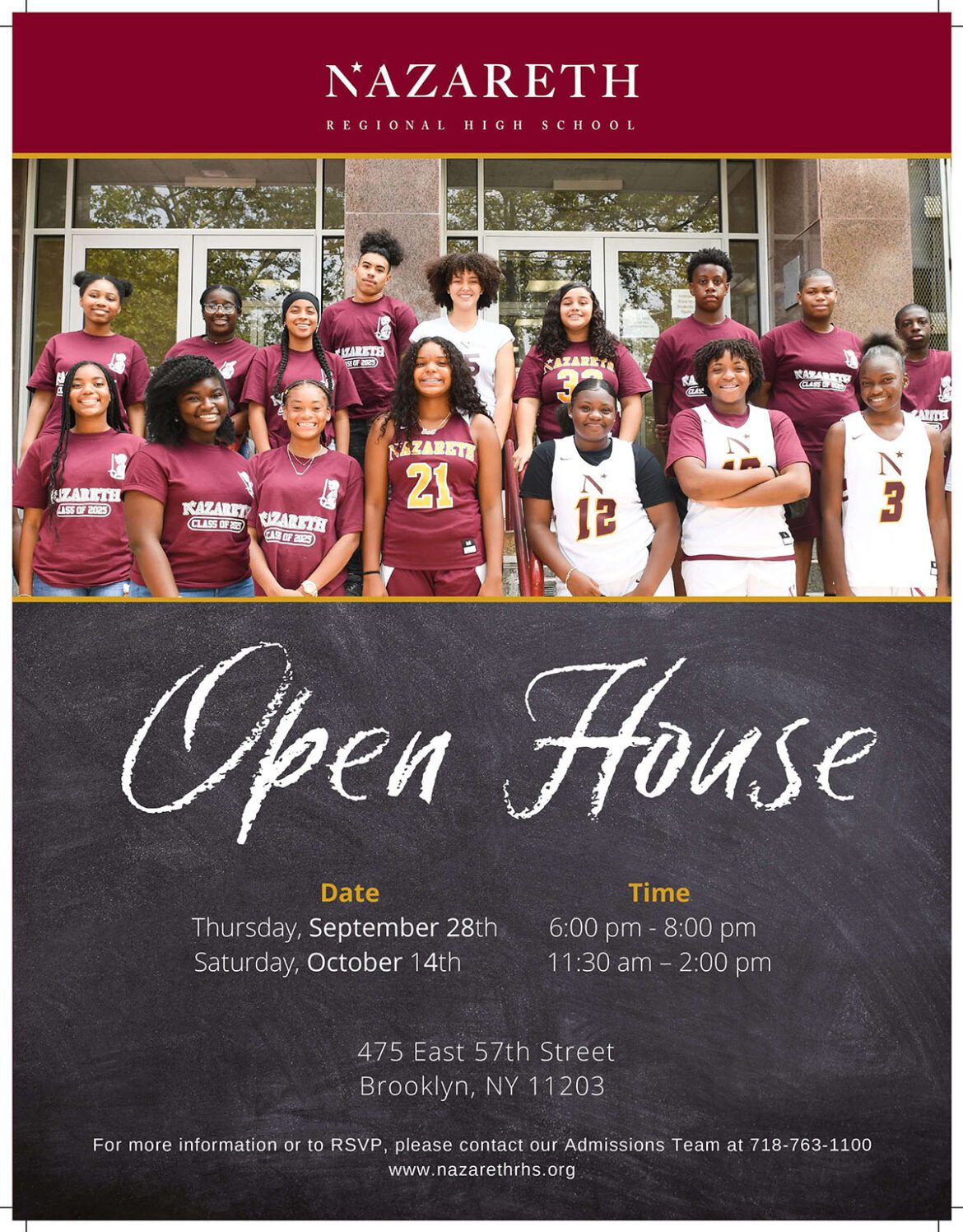 Admissions Nazareth Regional High School